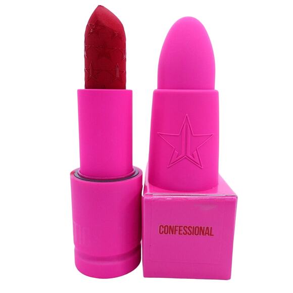Jeffree Star Velvet Trap Lipstick Confessional Hot Red New - Picture 1 of 10